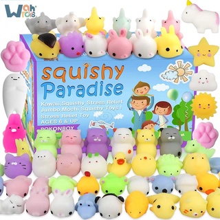 【20 PCS】Cute Vent animal children's toys mini Mochi Animals Toys Mochi Cat squishy mochi Toys mochi set wholesale