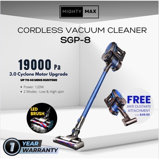 Best Seller 2022 | Minihelpers SGP8 19k Pa Cordless Handheld Vacuum Cleaner (1 YEAR WARRANTY) and FREE Anti Dustmite