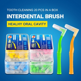 Image of 🔥🔥 Ready to ship 🔥🔥Interdental Brushes 20PCS TEPE Angle Between Teeth–Braces Portable toothbrush Cleaner Toothpick/Powerful and effective tooth cleaner [ito]