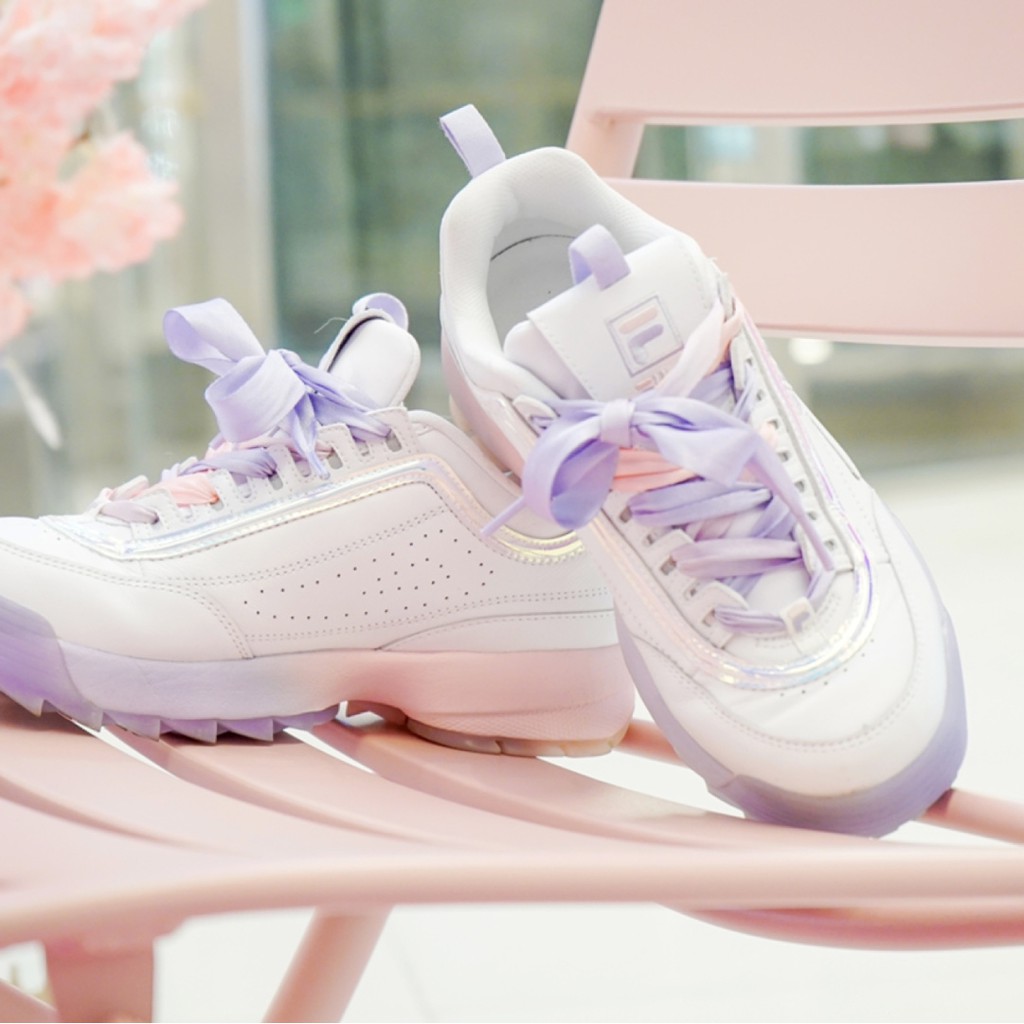 pink and purple fila shoes