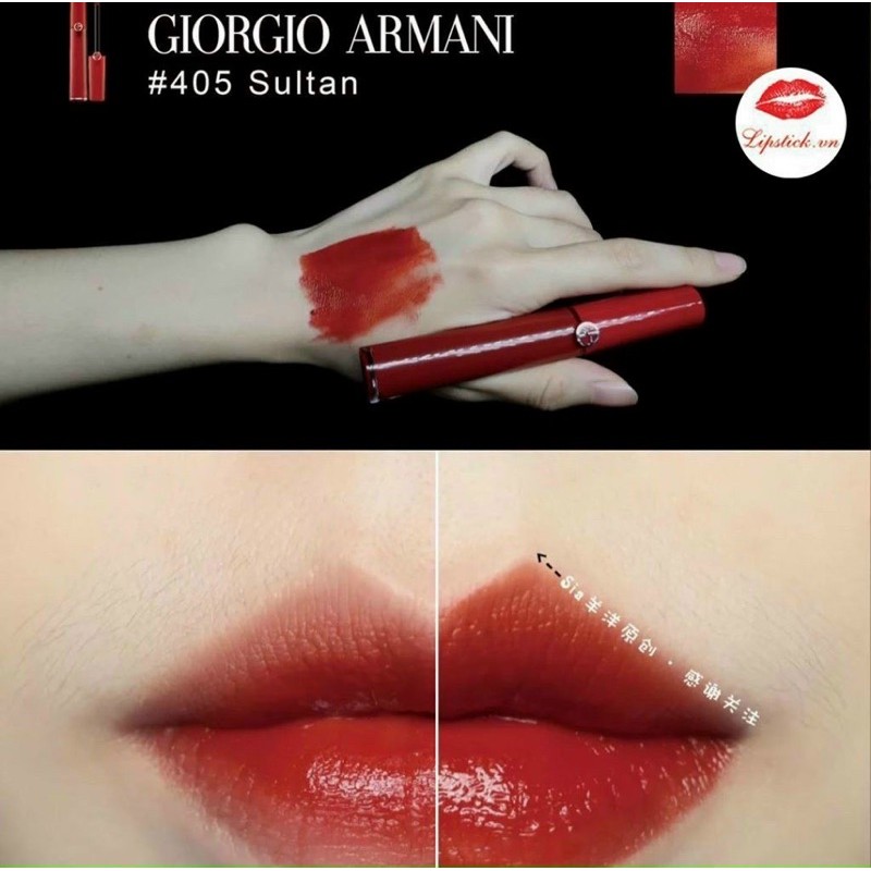 Giorgio Armani Lip Maestro 405 Sultan Brick Red Cream | Shopee Singapore