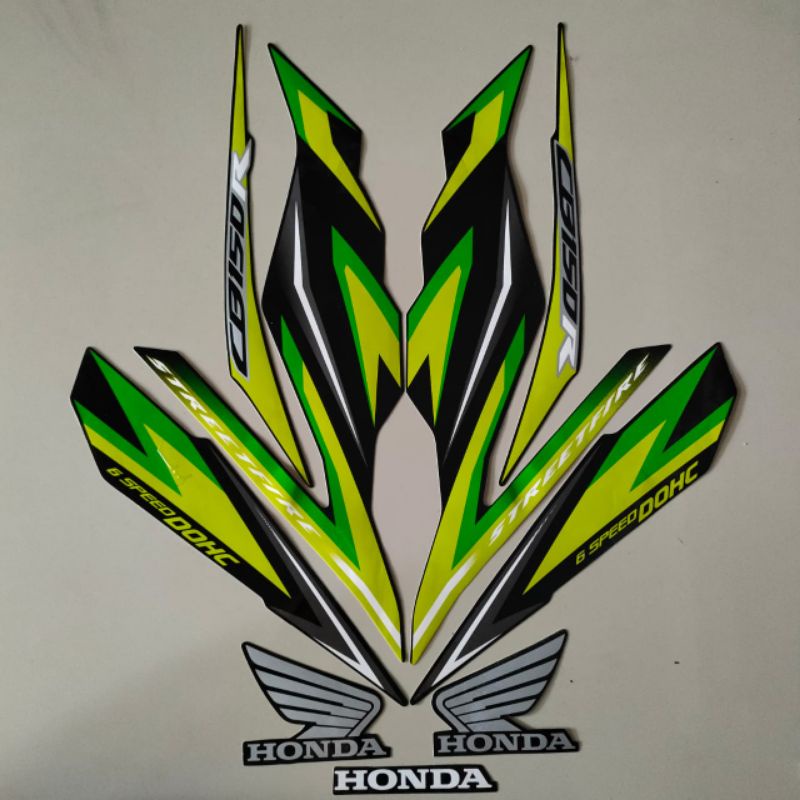 Striping Honda Cb150r Cb 150 R 19 Black Green List Body Quality Standard Shopee Singapore