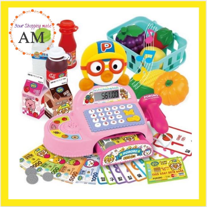 Korea Toy Pororo Melody Cashier Toy Set Shopping Play Toy for