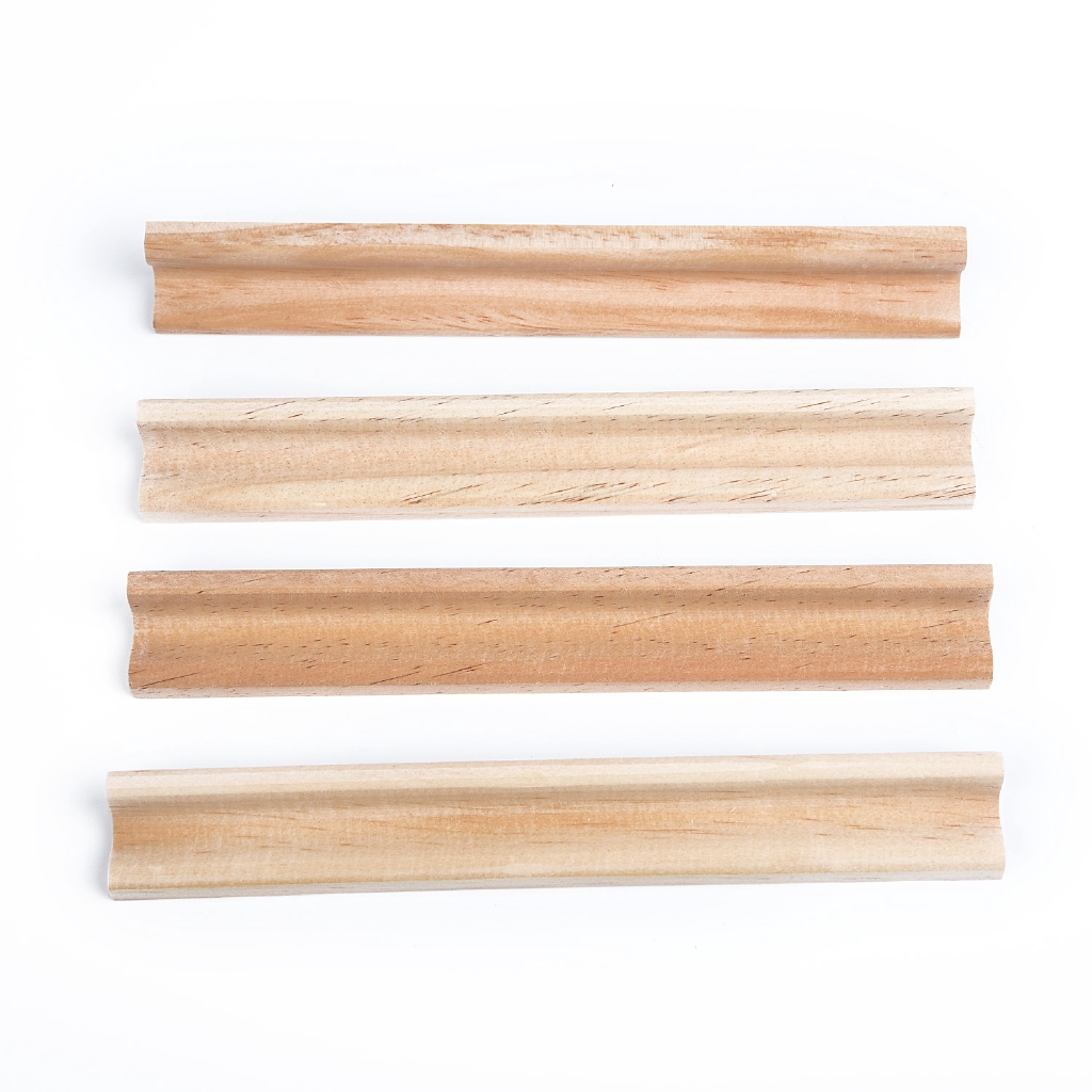4 Pcs Wood Tile Rack Wooden Replacement Stand Letter Holder Set DIY Craft 19cm 