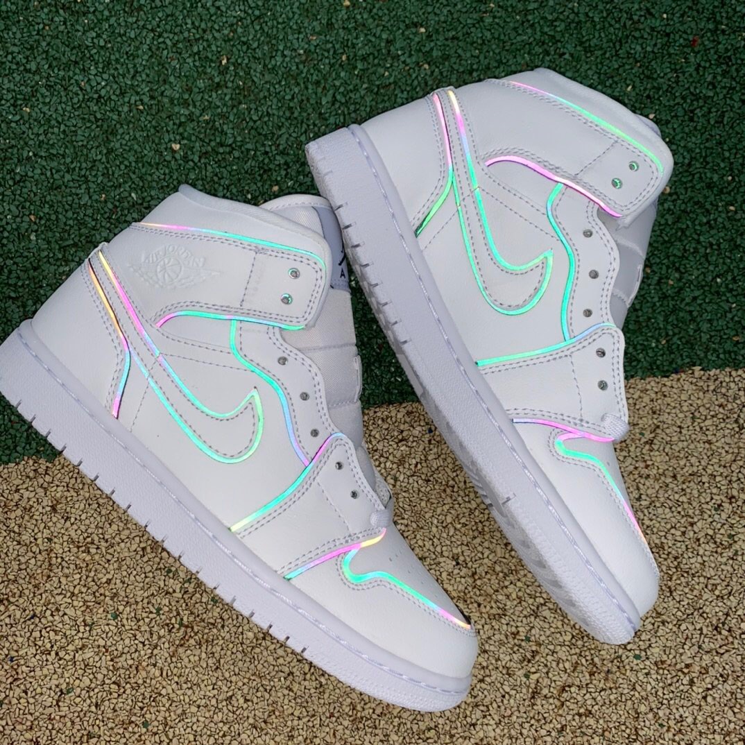 White Reflective Rainbow Holographic 