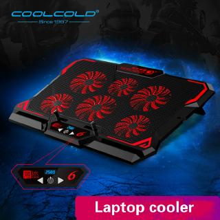 🔥PROMO IN STOCK🔥 17 Inch Gaming Laptop Cooler Six Fan Led Screen Two USB Port 2600RPM Laptop Cooling Pad Notebook Stand for Laptop