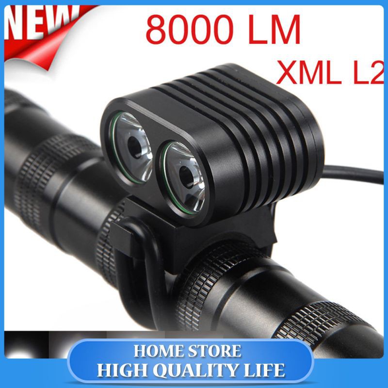 XM-L2 X3 15000Lm LED MTB Cycling Bicycle Bike Light Headlamp Headlight Torch 