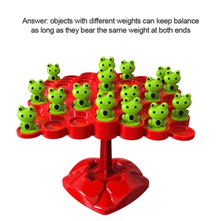 Montessori Frog Balance Tree Fun Educational Plastic Kids Learning Toys Parent-child Interactive Cool Math Game Two-player Kits #5