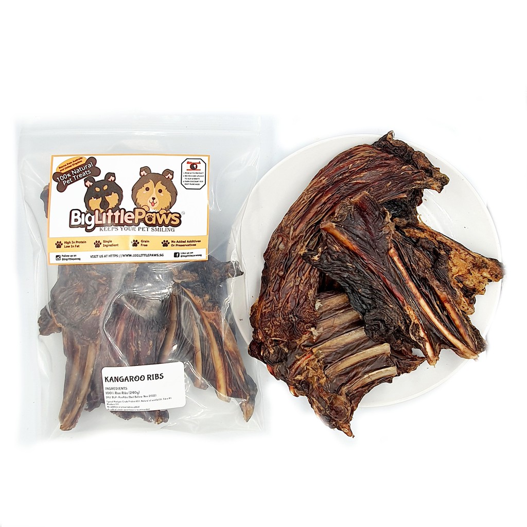 [240g] Kangaroo Ribs (Big Little Paws Singapore Dog Treats) Shopee