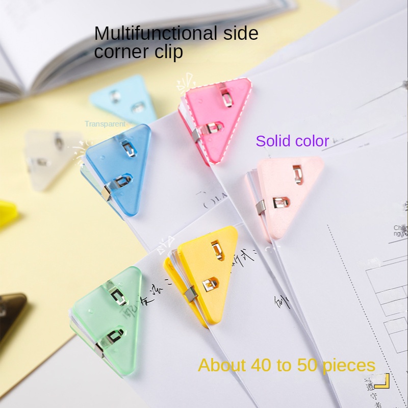 Quick Delivery Multifunctional Triangle Clip Creative Corner Clip To  Prevent Book Curling Student Test Paper Corner Anti-roll Artifact  Stationery Clips Student School Office | Shopee Singapore