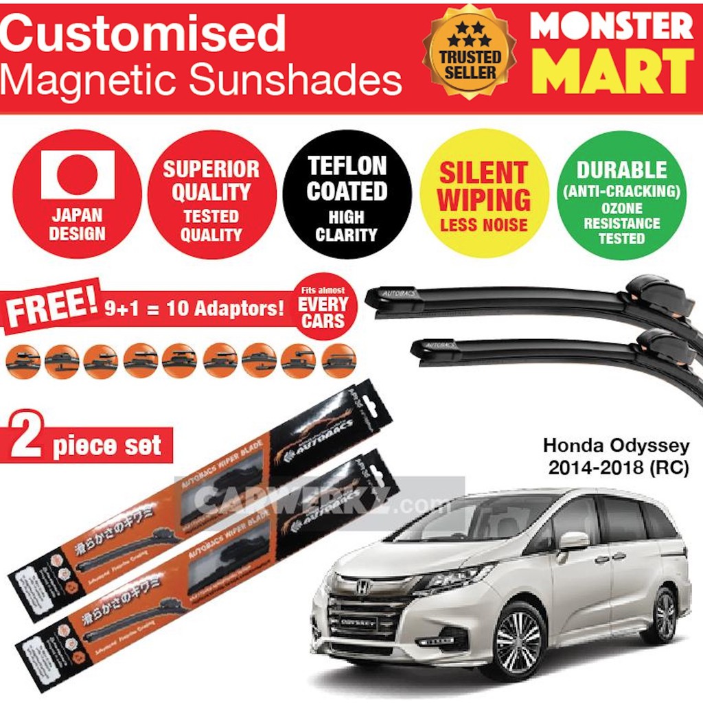 Autobacs Japan Teflon Wiper Blade For Honda Odyssey 2014 2019 5th Gen Rc 28 14 Shopee Singapore