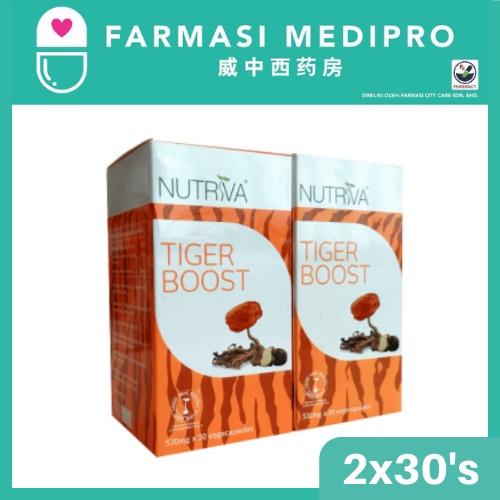 Nutriva Tiger Boost Capsule Super Value Pack 2x30s Farmasi Medipro Shopee Singapore