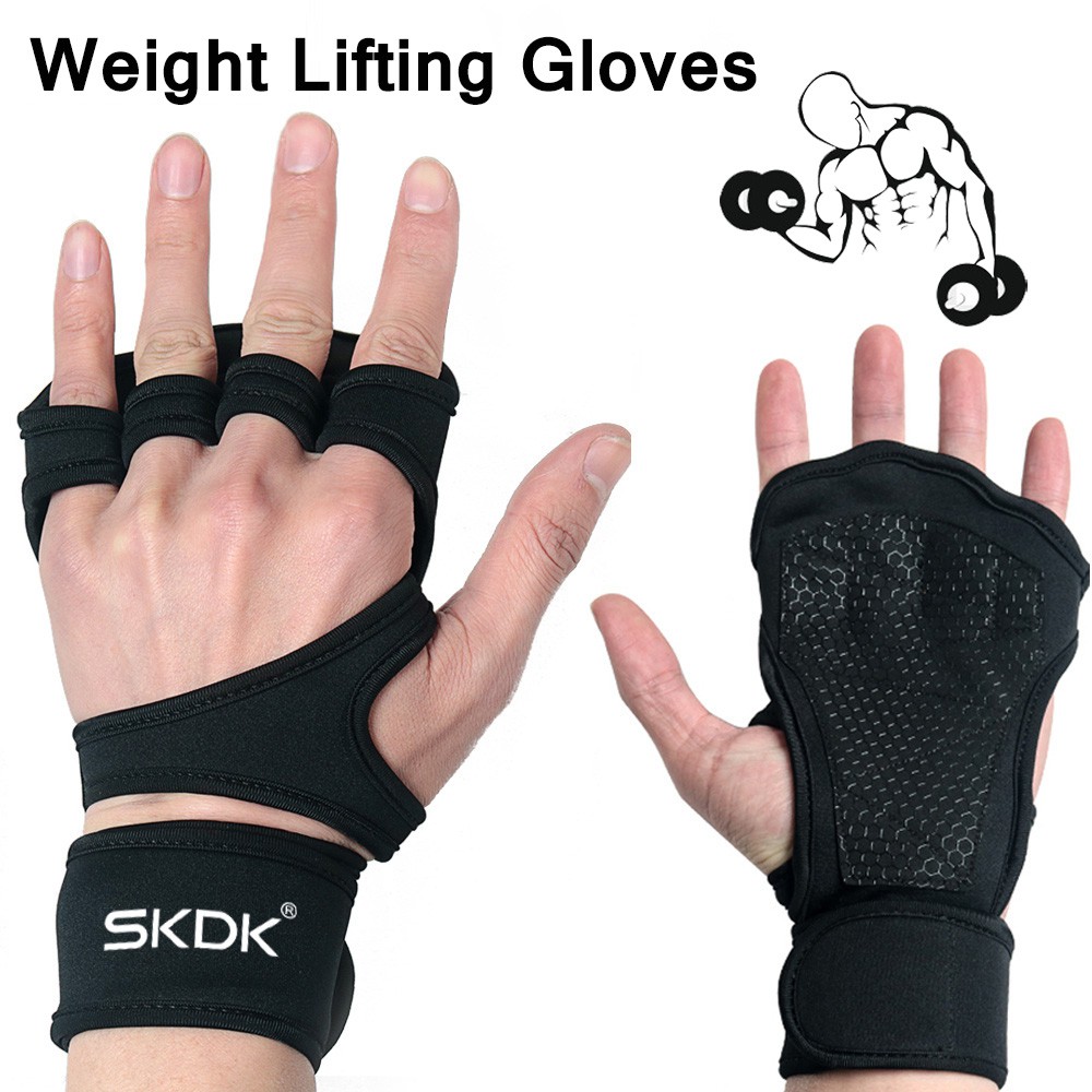 Grips Leather Palm Protectors Gymnastic Hand Guard Gym Gloves Pull ups DB 
