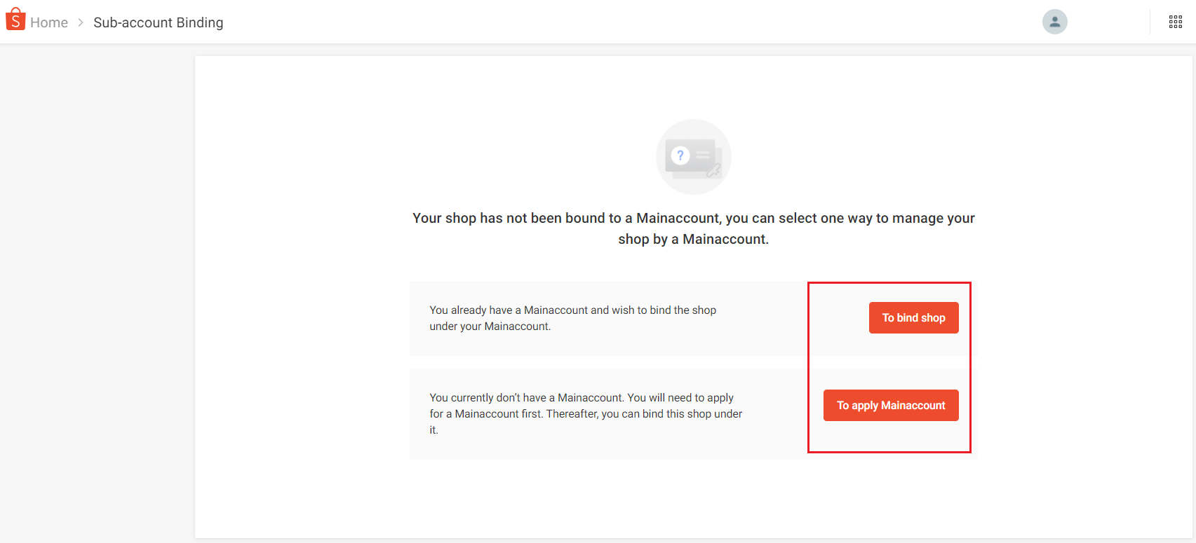 Sub Account How To Create A Main Account In Sub Account Platform Shopee My Seller Education Hub