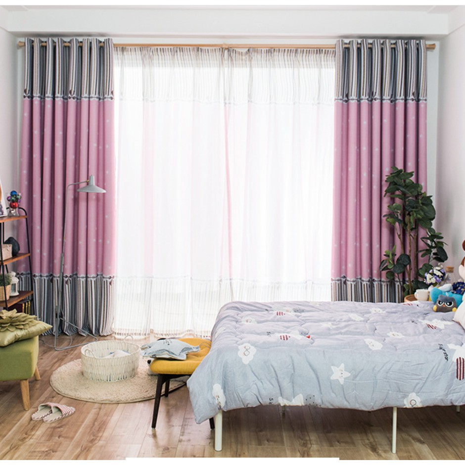 90 Shading Modern Style Blackout Curtain For Kid Living Room
