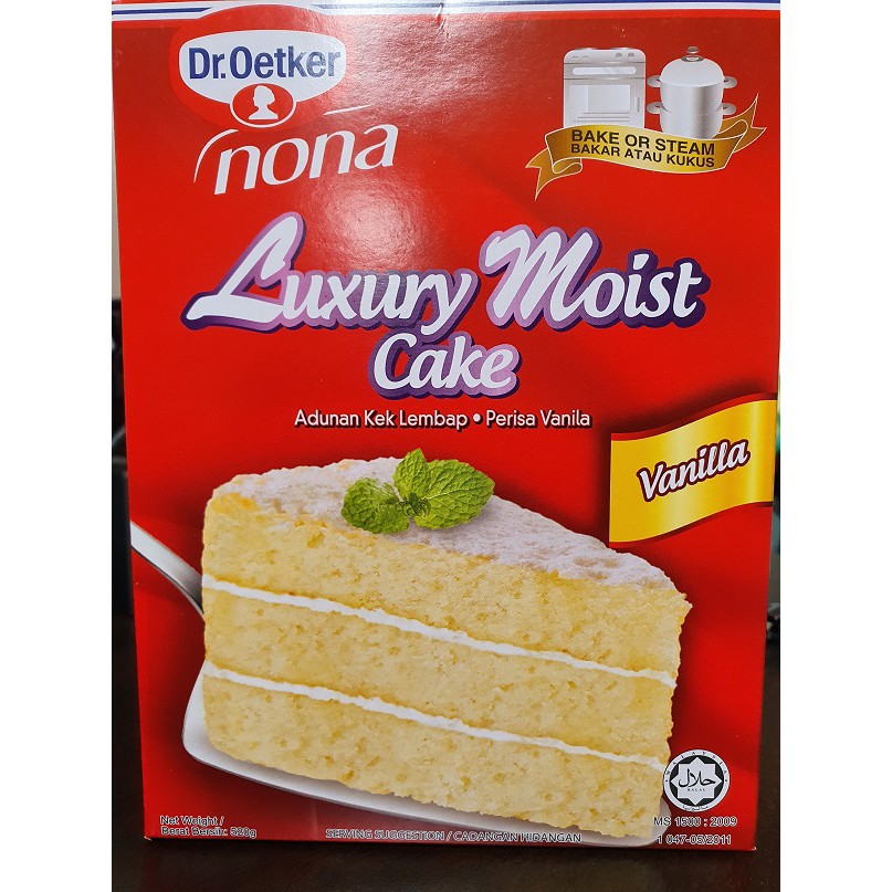 Shop Malaysia Nona Dr Oetker 520gm Luxury Moist Cake Pandan Double Chocolate Vanilla Premix Tepung Kek Segera Instant Shopee Singapore