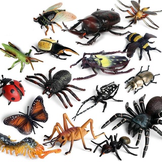 KUUQA 27 PCS Large Mini Insect Bug Figures Toys Plastic Lifelike Insects Bugs... 