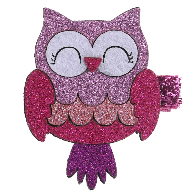 Warm Fashion Cartoon Flamingo And Owl Baby Hairpins Kids Hair