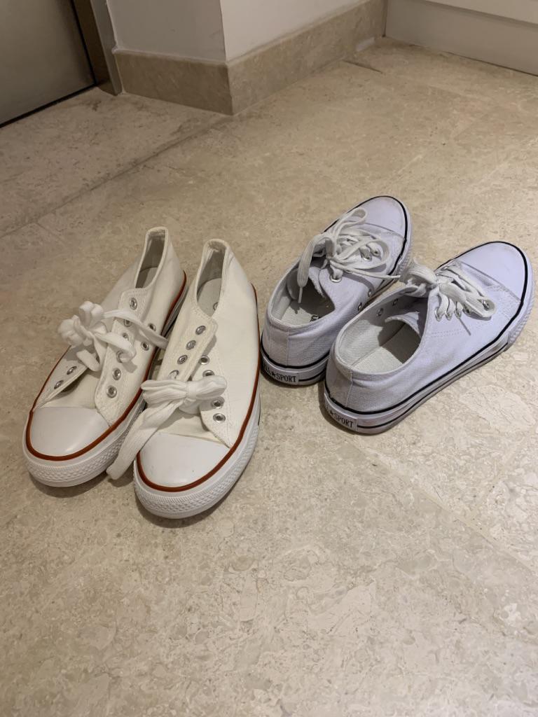 white canvas shoes for school