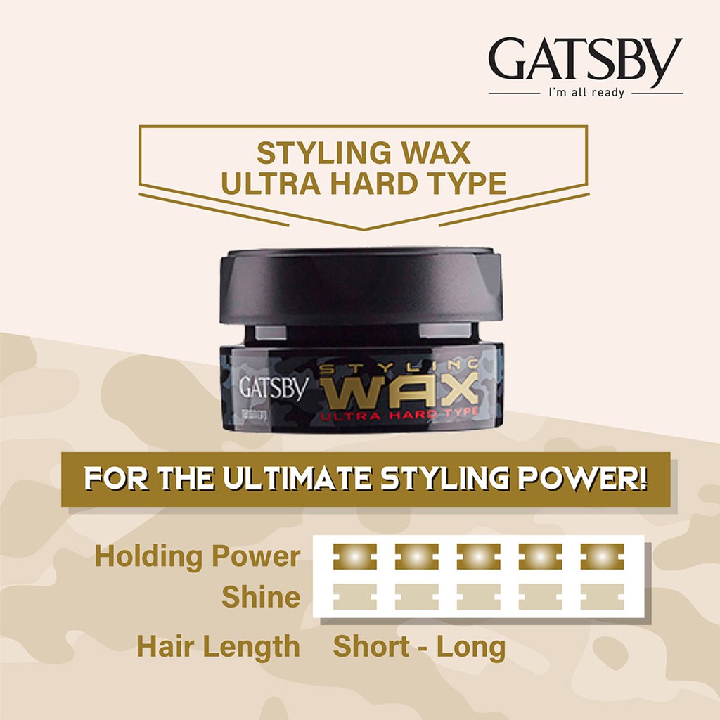GATSBY Styling Hair Wax 80g (All Variations)​ | Shopee Singapore