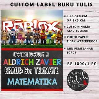 Labels Of Textbooks Textbooks Stickers Can Be Custom Motifs Of The Roblox Customized Book Labels Shopee Singapore - roblox studio book