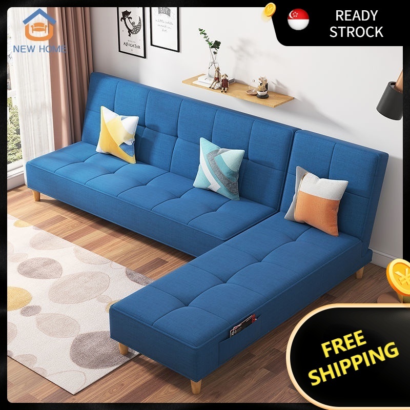 【Free Shipping】L shape sofa 3 Seater Foldable Sofa Bed 2 Seater 4