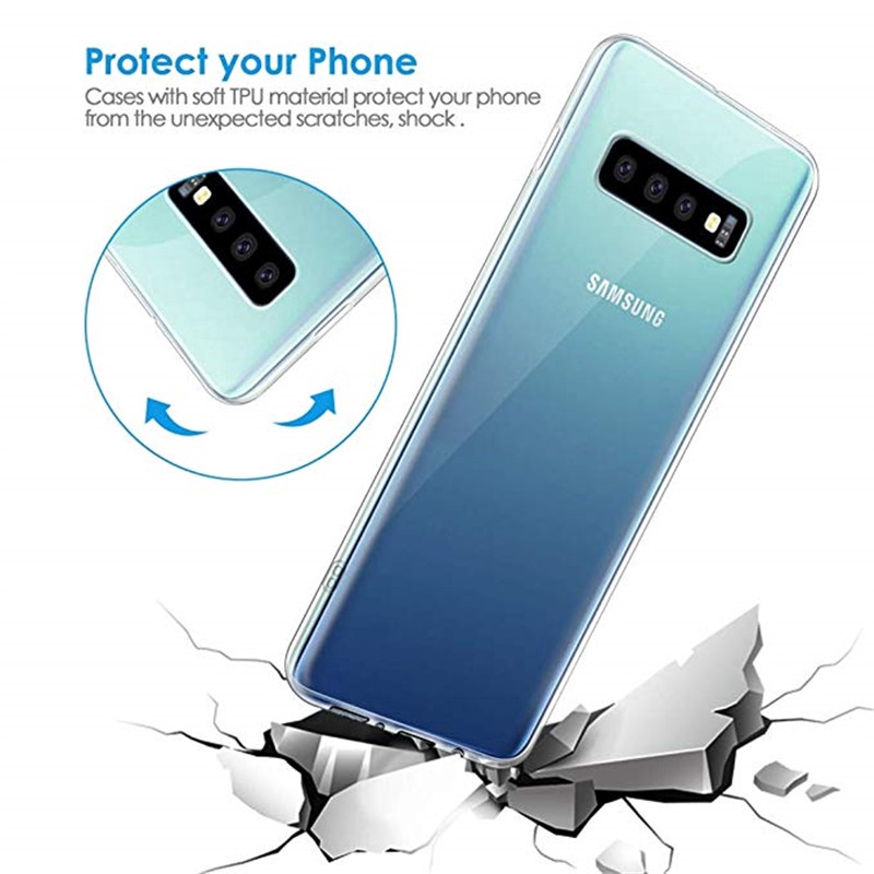 Samsung Galaxy Note 10 10Plus 8 9 A50 A30 S10 S8 S9 Plus S10e Transparent Soft TPU Silicone Ultra Thin Clear Case Cover