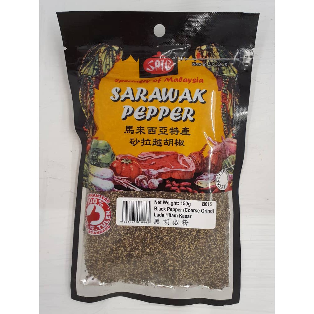 Shop Malaysia Best Quality 100 Pure Sarawak Black Pepper Coarse Grind Lada Hitam Kasar 砂拉越黑胡椒粉 150g Shopee Singapore