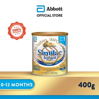 Similac® Stage 1 Infant Milk Formula 2'-FL 400g (0-12 months) - Expiry Date: 30 March 2024