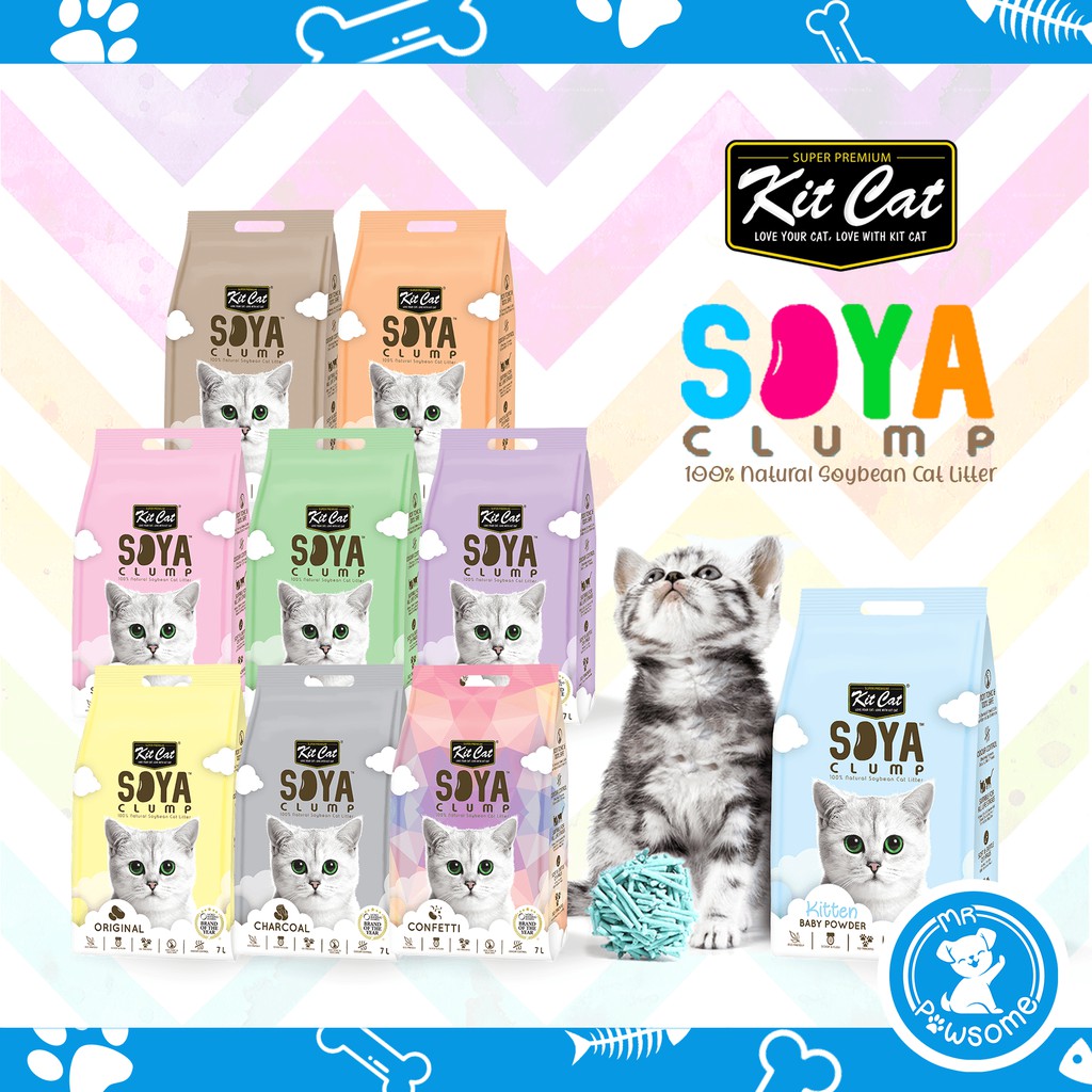 [Buy 3 Cartons FREE 12 Kit Cat Milk] Kit Cat Soya Clump Cat Litter 7L