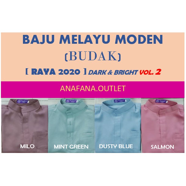 RAYA 2021 Baju  Melayu  Moden  SET BUDAK  warna SOFT 