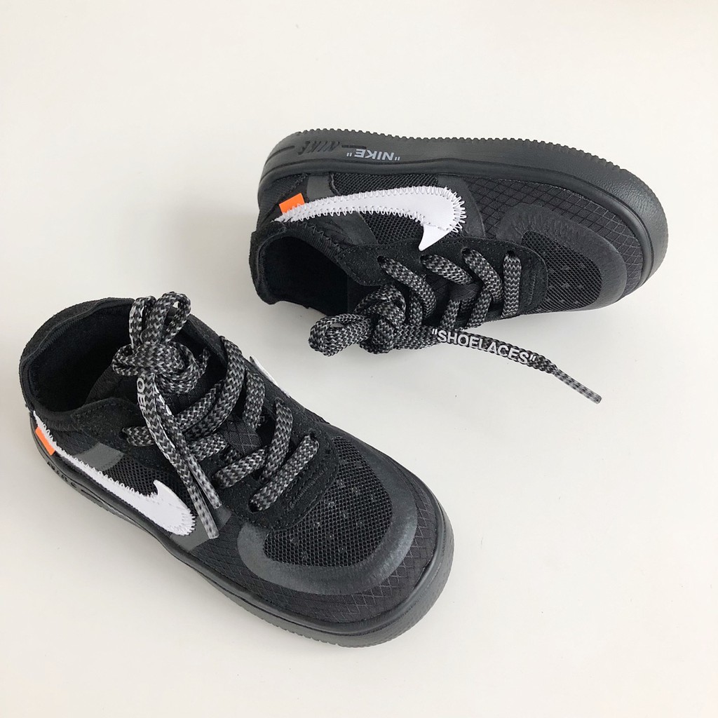 white and black air force 1 kids