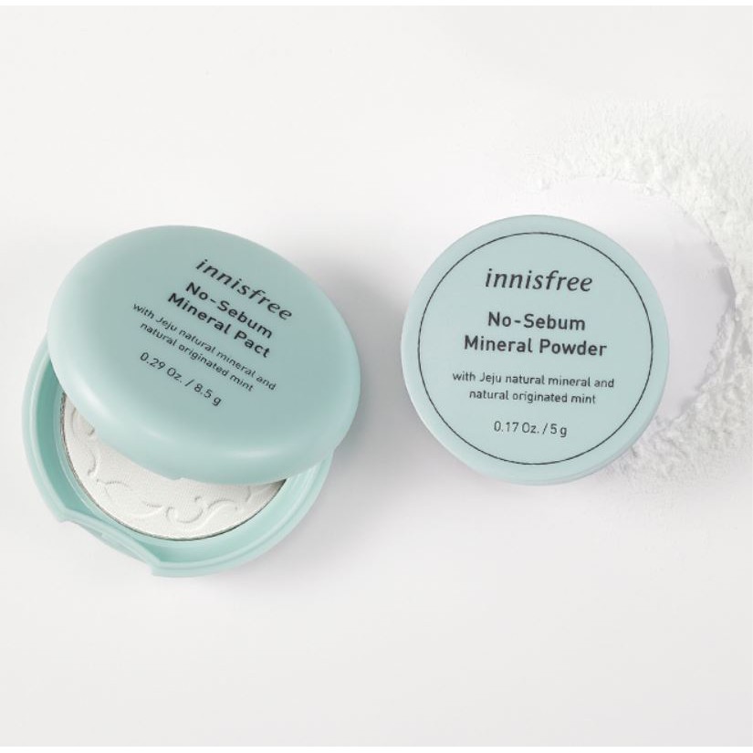 New Version Innisfree No Sebum Mineral Powder Pact 8 5g Brightening Powder Oil Control Shopee Singapore