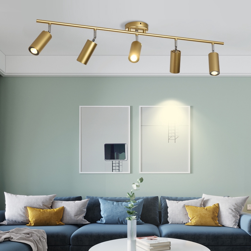 Factory Direct Sales Modern Minimalist Modern Track Home Living Room Background Light Luxury Golden Surface Mounted Ceil Shopee Singapore