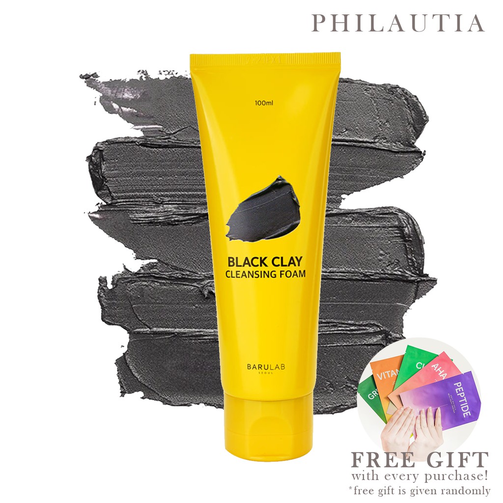 BARULAB Black Clay Cleansing Foam X PHILAUTIA | Shopee Singapore