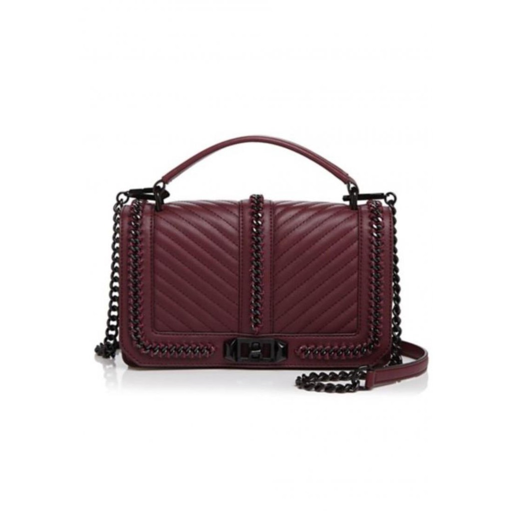 Rebecca Minkoff Love Crossbody Bag Dark Cherry Shopee Singapore