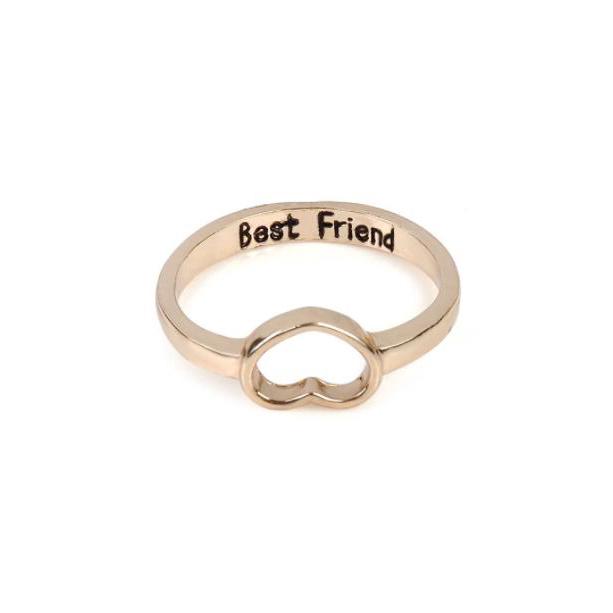 Image of thu nhỏ Women Love Heart Best Friend Ring Promise Jewelry Friendship Rings Bands US 6-10 #6