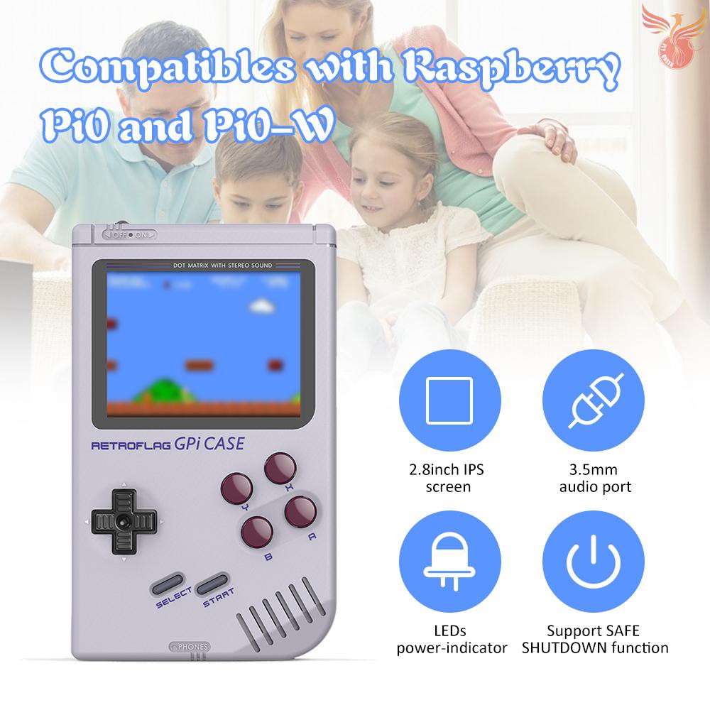 Retroflag Gpi Rasperberry Pi Case Gameboy Pi Original Kit Compatible With Raspberry Pi Zero And Zero W Game Machine Shopee Singapore