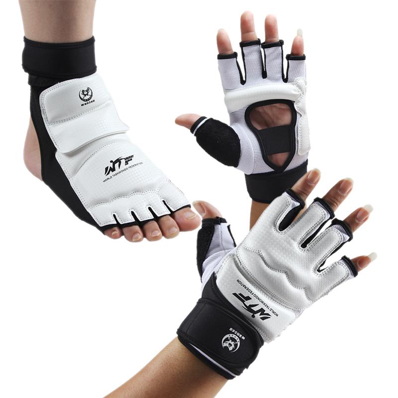 Adult/Kids Taekwondo Gloves Sparring Hand Foot Protector Cover Boxing Gloves