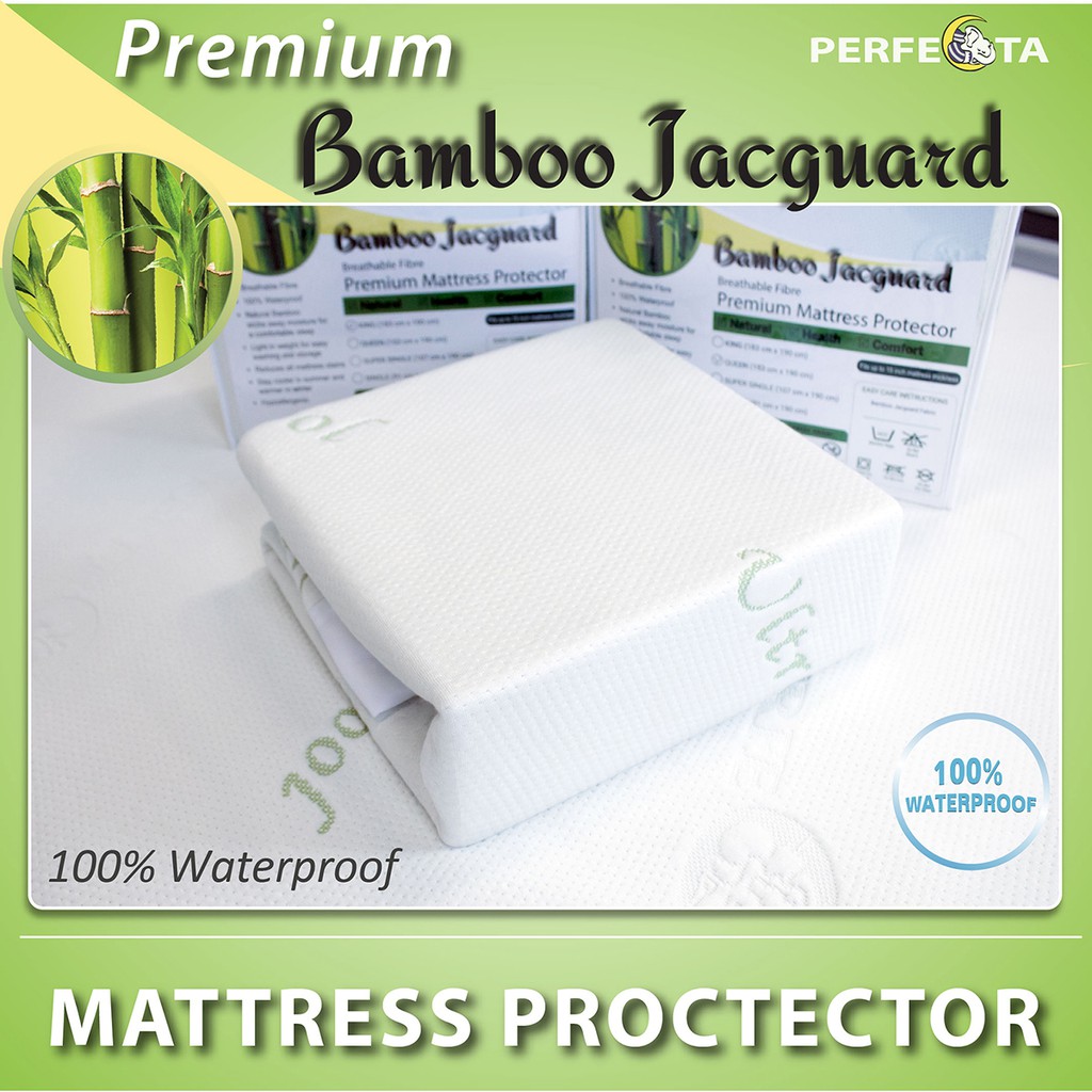 Perfecta Premium Bamboo Jacquard Waterproof Mattress Protector