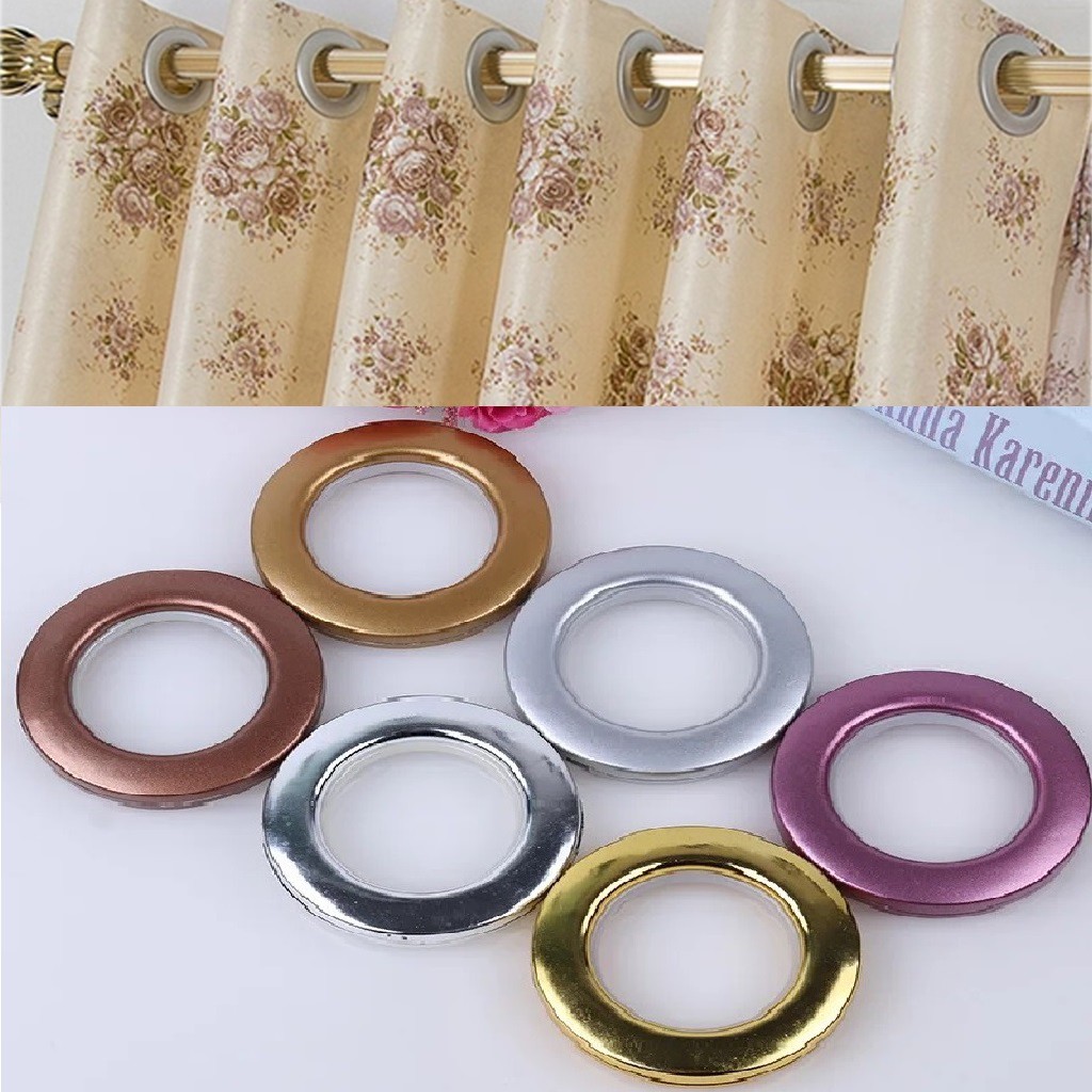 6 Colors 50 Pcs Nano Curtain Plastic Roman Eyelet Ring Grommet