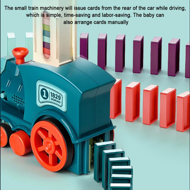 【free shipping】60pcs Domino Train Blocks Set Building and Stacking Toy Creatives Toys Domino Train Blocks Set for Kids Chirldren