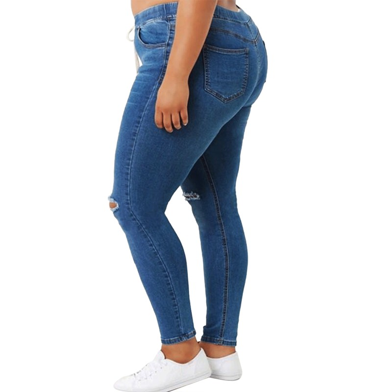 plus size ripped joggers