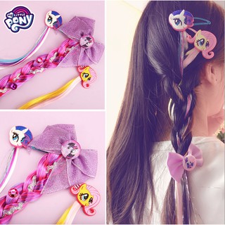 2pcs Kids Girl Cute My Little Pony Hair Clip With Hair Extension
