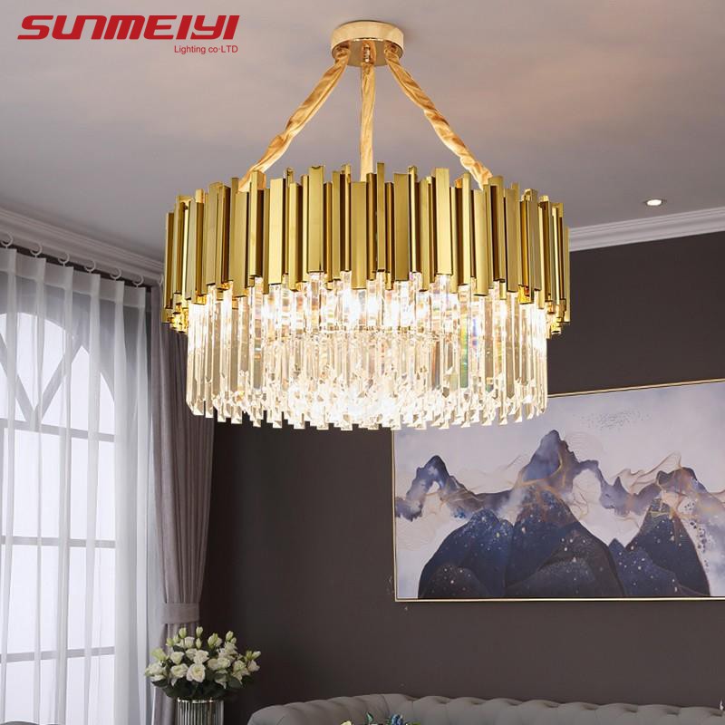 Sunmeiyi Luxury Led Crystal Chandeliers, What Kind Of Chandelier For Living Room
