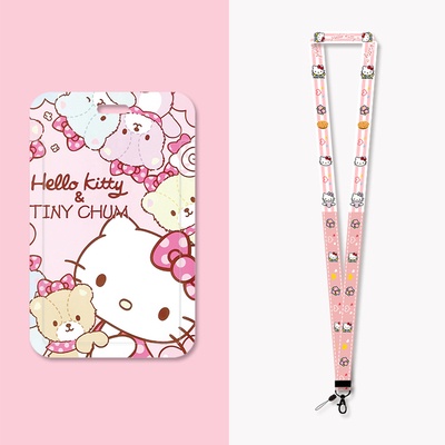 Hello kitty Card Holder cartoon With Lanyard Neck Strap Card Holder ...