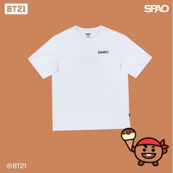 Spao Bt21 Short Sleeves Shooky Off White Shopee Singapore