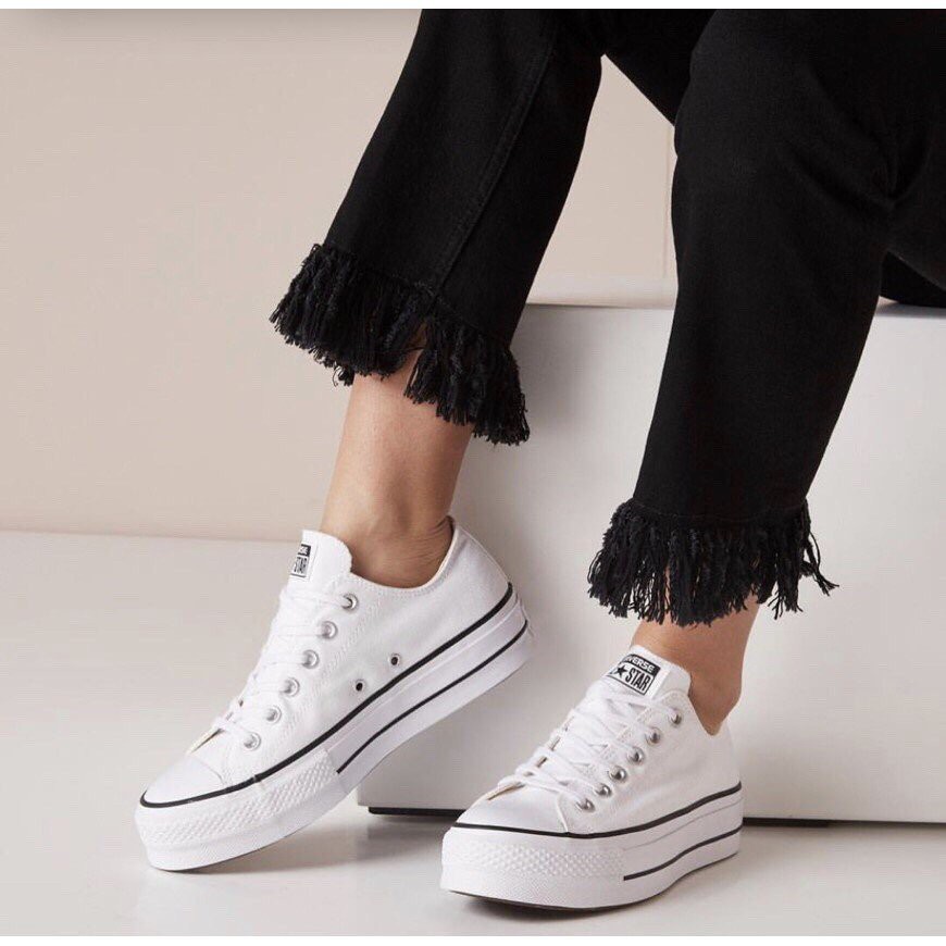 thick white converse