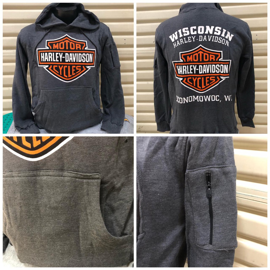 harley davidson grey hoodie