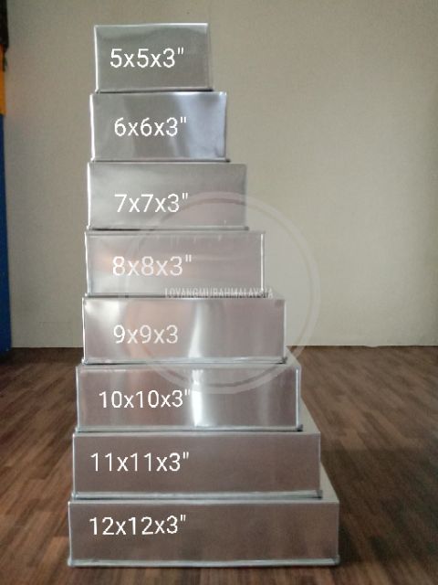 Acuan Loyang Kek Petak Saiz 7x7x3 Inci Shopee Singapore